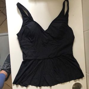 Anthropologie Tankini peplum bathing suit top